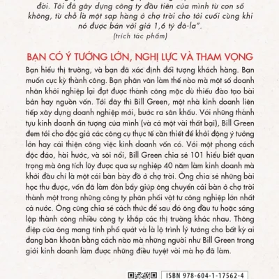 tận tâm tận lực 101 bài học kinh doanh thực tiễn cho doanh nhân khởi nghiệp bill green
