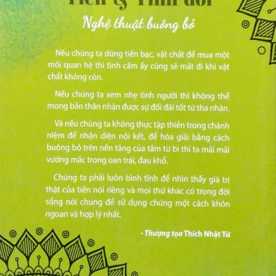 tiền và tình Đời nghệ thuật buông bỏ thích nhật từ