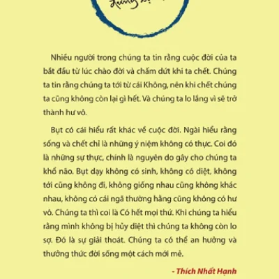 không diệt không sinh Đừng sợ hãi thích nhất hạnh