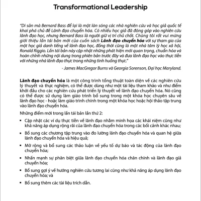 lãnh Đạo chuyển hóa transformational leadership (bìa cứng) bernard m. bass, ronald e. riggio