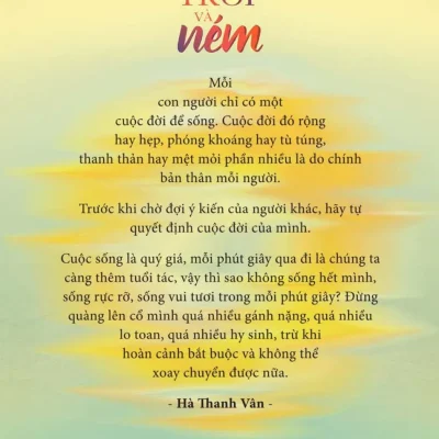 tôi cầm mặt trời và ném hà thanh vân