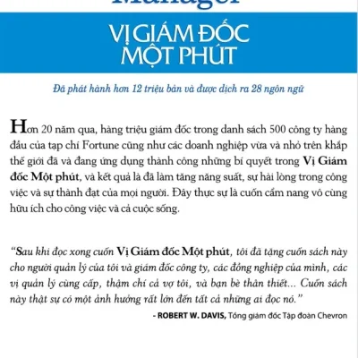 vị giám Đốc một phút ken blanchard, ph. d. spencer johnson, m. d.