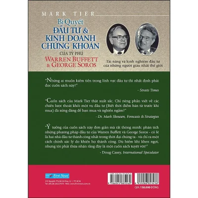 bí quyết Đầu tư và kinh doanh chứng khoán của các tỷ phú warren buffet & george soros mark tier