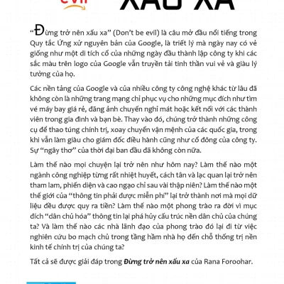 Đừng trở nên xấu xa rana foroohar