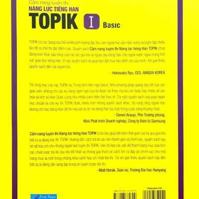 cẩm nang luyện thi năng lực tiếng hàn topik i basic (kèm cd) trung tâm hàn ngữ seoul