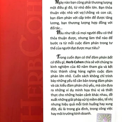 bạn có thể Đàm phán bất cứ Điều gì herb cohen