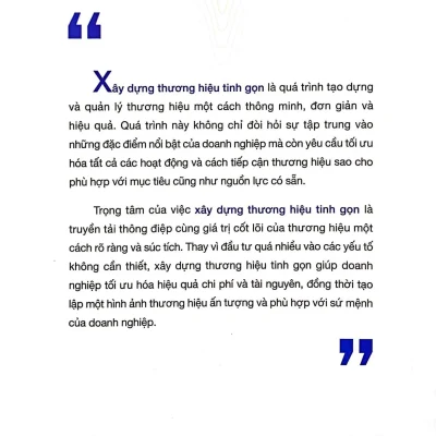 xây dựng thương hiệu tinh gọn nguyễn thanh tuấn