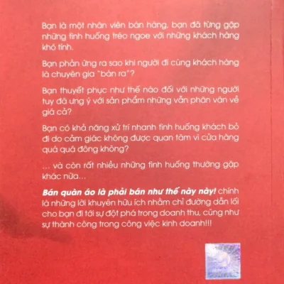 bán quần Áo là phải bán như thế này này không chỉ bán quần Áo mà bạn có thể bán mọi thứ alpha books biên soạn