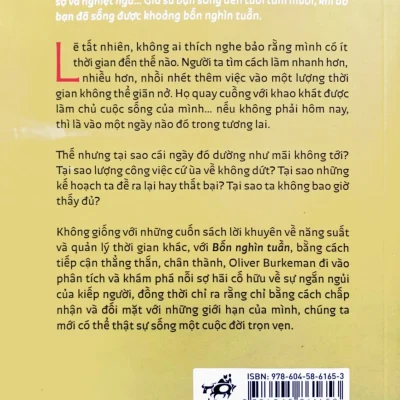 bốn nghìn tuần quản lý thời gian khi cuộc Đời là hữu hạn oliver burkeman