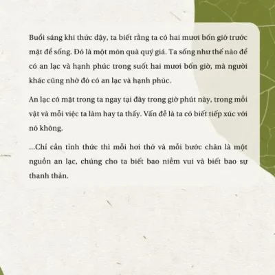 an lạc từng bước chân thích nhất hạnh