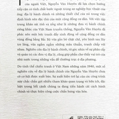 Địa lý hành chính và tập quán người việt cùng 2 di cảo chưa từng công bố nguyễn văn huyên