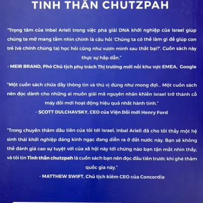 tinh thần chutzpah tại sao israel Được xem là trung tâm của sự Đổi mới và hoạt Động khởi nghiệp? inbal arieli