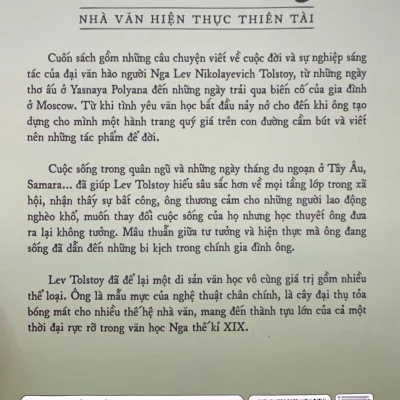 kể chuyện cuộc Đời các thiên tài lev tolstoy nhà văn hiện thực thiên tài rasmus hoài nam