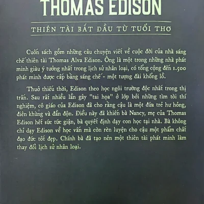 kể chuyện cuộc Đời các thiên tài thomas edison thiên tài bắt Đầu từ tuổi thơ rasmus hoài nam
