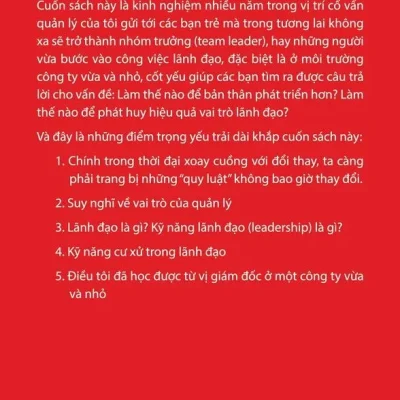 quy luật bất biến về lãnh Đạo shunichi yoshihara