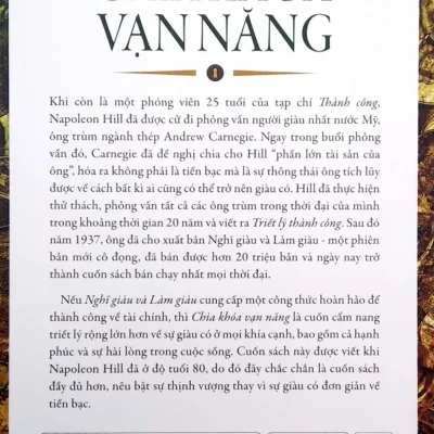 chìa khóa vạn năng mở khóa bí mật trong thành công của napoleon hill napoleon hill