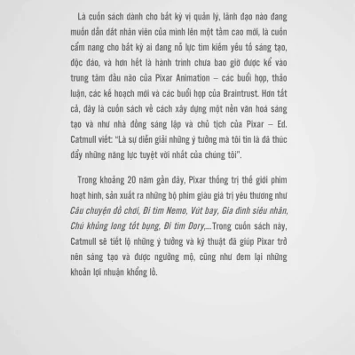 câu chuyện Đồ chơi sự trỗi dậy của một Đế chế phim hoạt hình (tái bản từ cuốn vương quốc sáng tạo) ed catmull