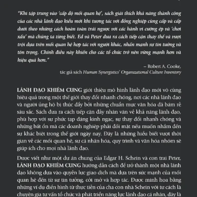 lãnh Đạo khiêm cung edgar h. schein, peter a. schein