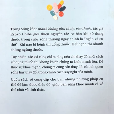 sống khoẻ mạnh không phụ thuộc vào thuốc lời khuyên từ giáo sư ngành dược ryoko chiba