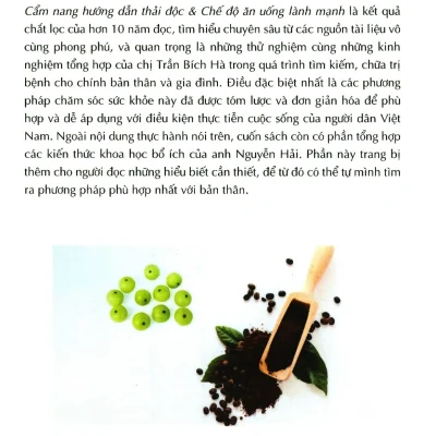 cẩm nang hướng dẫn thải Độc & chế Độ Ăn uống lành mạnh trần bích hà, nguyễn hải