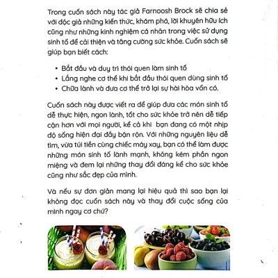 smoothie giải pháp từ thiên nhiên giúp giảm cân, thải Độc, phòng bệnh, sống lâu farnoosh brock