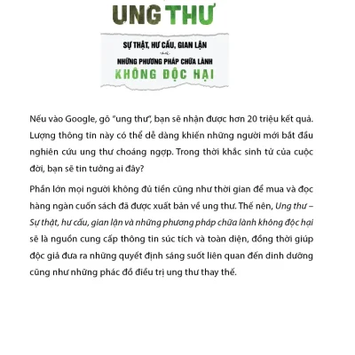 ung thư sự thật, hư cấu và gian lận những phương pháp chữa bệnh không Độc hại ty bollinger