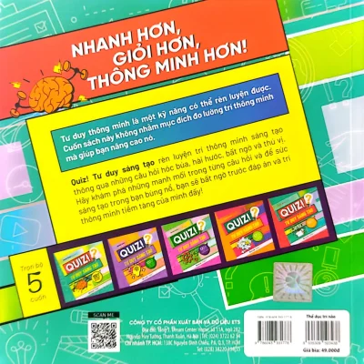 quiz! tư duy sáng tạo 100 câu hỏi thể dục trí não einstein books