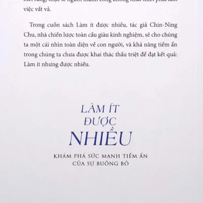 làm Ít Được nhiều chin ning chu