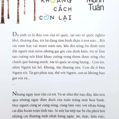 những khoảng cách còn lại nguyễn mạnh tuấn