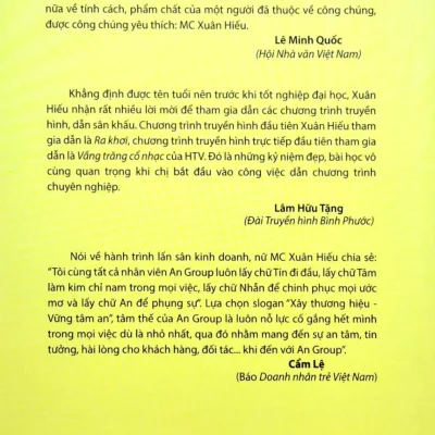 thanh xuân không chỉ một thời mc xuân hiếu