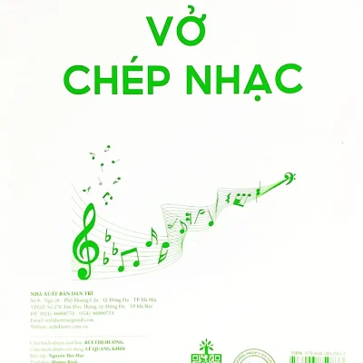vở chép nhạc 36 trang (bìa xanh lá) minh nhật