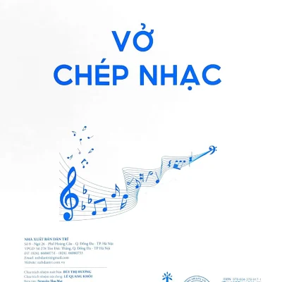 vở chép nhạc 36 trang (bìa xanh dương) minh nhật