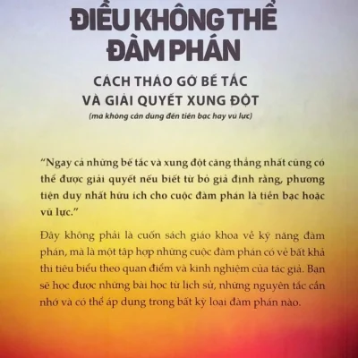 Đàm phán Điều không thể Đàm phán deepak malhotra