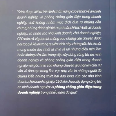 phòng chống gián Điệp trong doanh nghiệp phan minh cường, võ thế chương