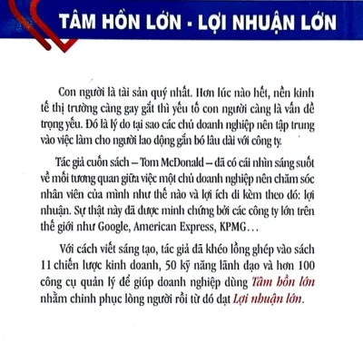 tâm hồn lớn lợi nhuận lớn tom mcdonald