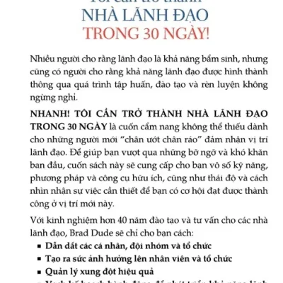 nhanh! tôi cần trở thành nhà lãnh Đạo trong 30 ngày brand dude