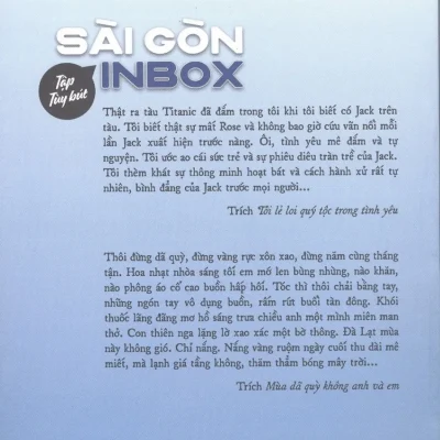 sài gòn inbox tập tùy bút thu trân