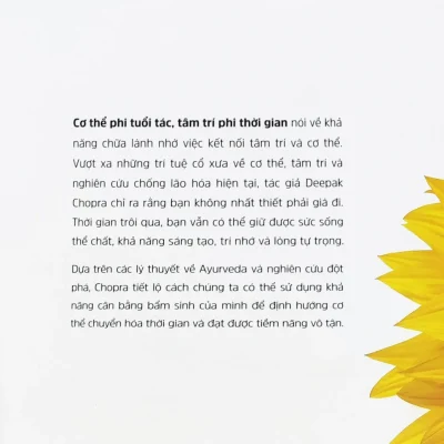cơ thể phi tuổi tác tâm trí phi thời gian deepak chopra, m.d.