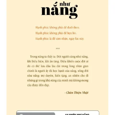an nhiên như nắng chân thiện nhật