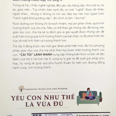yêu con như thế là vừa Đủ "cái tôi" lành mạnh (cẩm nang nuôi dạy trẻ lớp 5) chu vĩnh tân, tôn văn hiếu, lưu tú anh