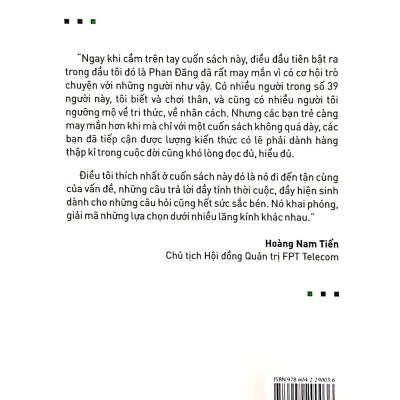 39 cuộc Đối thoại cho người trẻ nhà báo phan Đăng