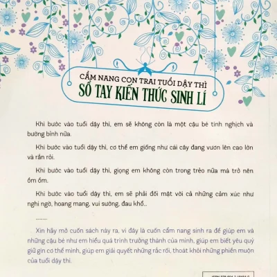 cẩm nang con trai tuổi dậy thì quyển 1: sổ tay kiến thức sinh lí thương lãng