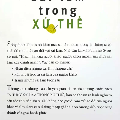 những sai lầm trong xử thế tăng văn