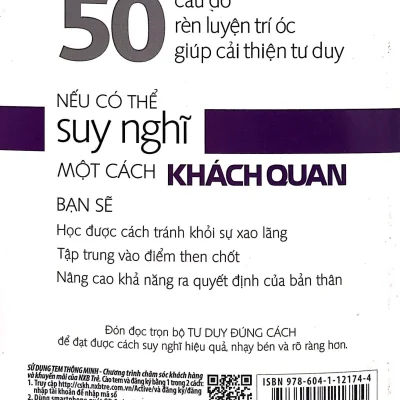 tư duy Đúng cách 50 câu Đố luyện tập não bộ giúp bạn hình thành tư duy khách quan charles phillips