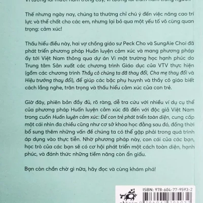 huấn luyện cảm xúc Để con trẻ phát triển toàn diện christina sungaie choi, peck cho