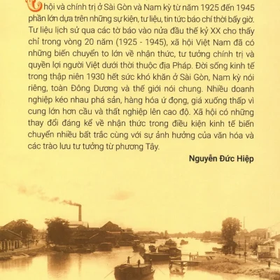 sài gòn chợ lớn Đời sống xã hội và chính trị qua tư liệu báo chí (1925 1945) nguyễn Đức hiệp