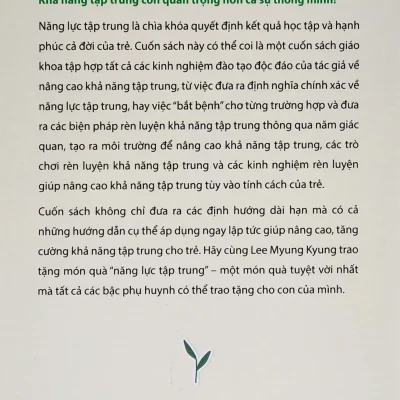 Đánh thức khả năng tập trung của trẻ myung kyung lee