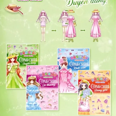 dán giấy công chúa công chúa duyên dáng uyển phương