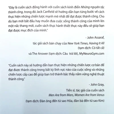 những nguyên tắc thành công thực hành jack canfield, dr. brandon hall, janet switzer