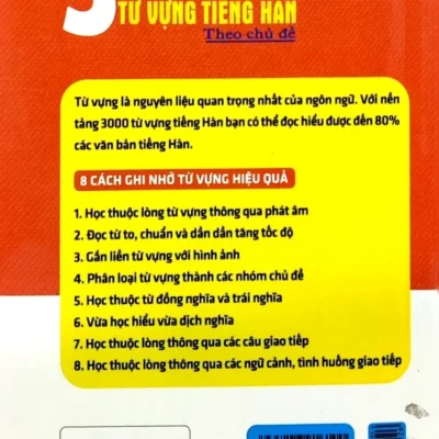 3000 từ vựng tiếng hàn theo chủ Đề changmi, dương thị hồng yên